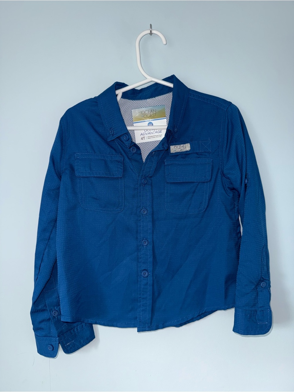 Ocean & Coast Boys' Navy Button-Front Shirt